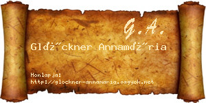 Glöckner Annamária névjegykártya