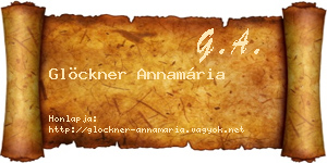 Glöckner Annamária névjegykártya